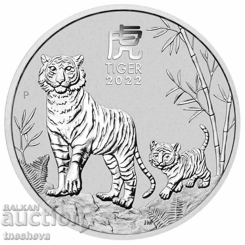 Licitație 2 UNCI SILVER 2022 AUSTRALIA TIGER III SERIA-NOU Licitație 2 UNCI SILVER 2022 AUSTRALIA TIGER III SERIA-NOU