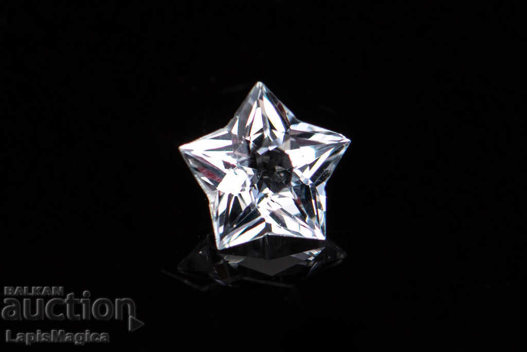 Unique white topaz with sanding star 1.04ct IF