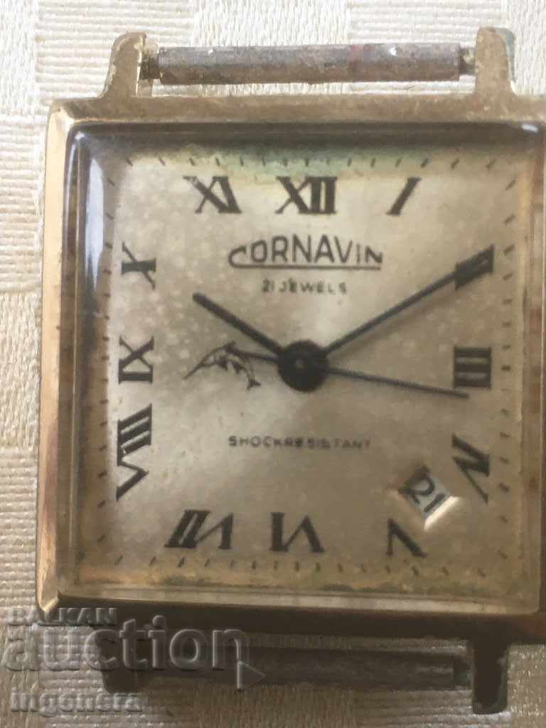 CORNAVIN WRISTWATCH WORKING GOLD PLATED 10 MICRONS MARKING with price € 26.00 | 50.85 BGN CORNAVIN WRISTWATCH WORKING GOLD PLATED 10 MICRONS MARKING with price € 26.00 | 50.85 BGN