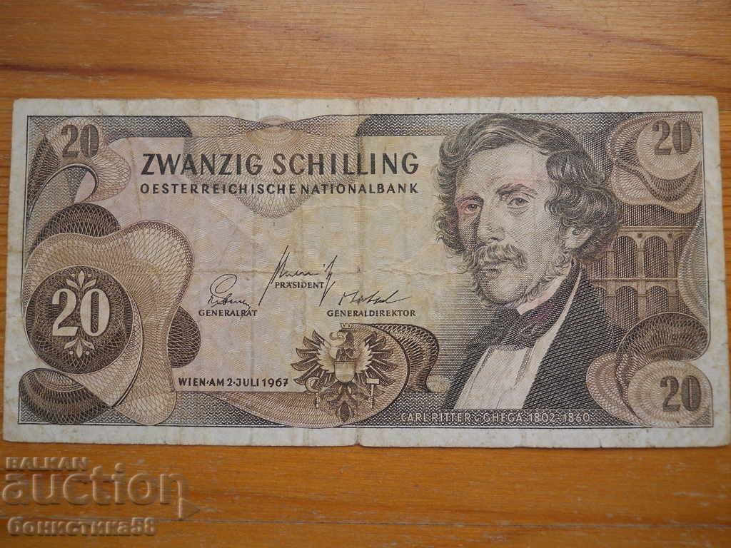 20 schillings 1967 - Austria ( F )