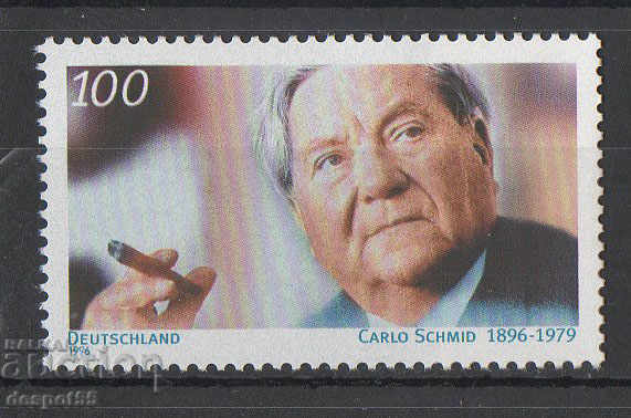 1996. Германия. Карл Шмид (1896-1979), политик. 1996. Германия. Карл Шмид (1896-1979), политик.
