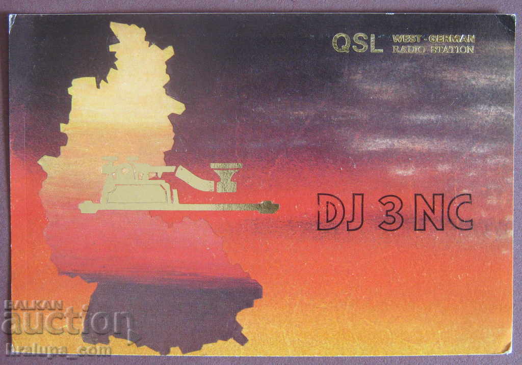 Радио карта картичка QSL West German Западна Германия