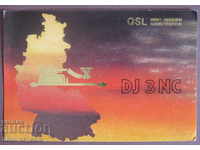 Κάρτα ραδιοφώνου QSL Δυτικής Γερμανίας Δυτικής Γερμανίας