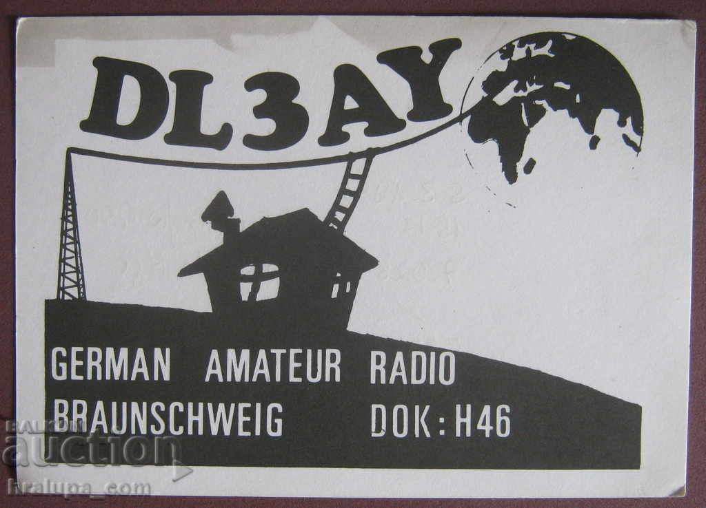 Радио карта картичка DL3AY German amateur radio