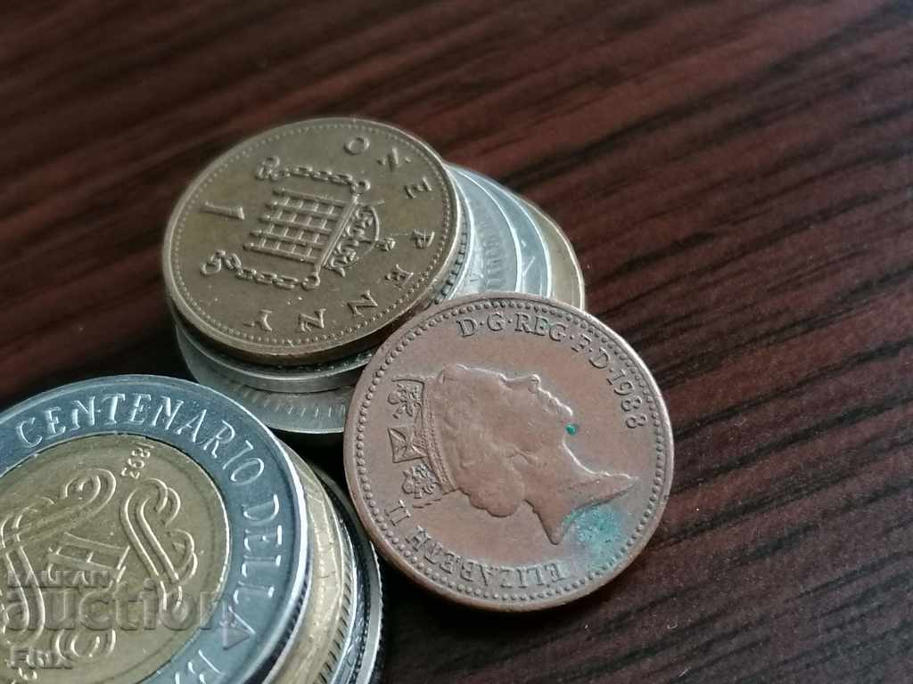Coin - Great Britain - 1 penny 1988 with price 0.90 BGN | € 0.46 Coin - Great Britain - 1 penny 1988 with price 0.90 BGN | € 0.46