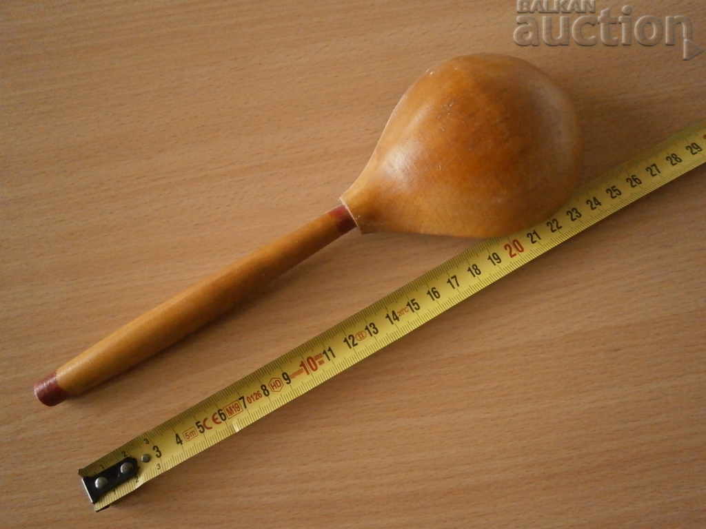 ancient primitive wooden spoon - 5