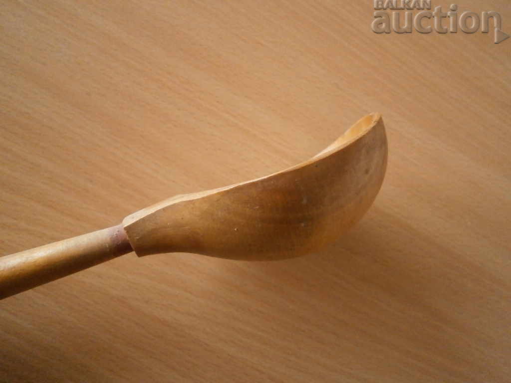 ancient primitive wooden spoon - 6