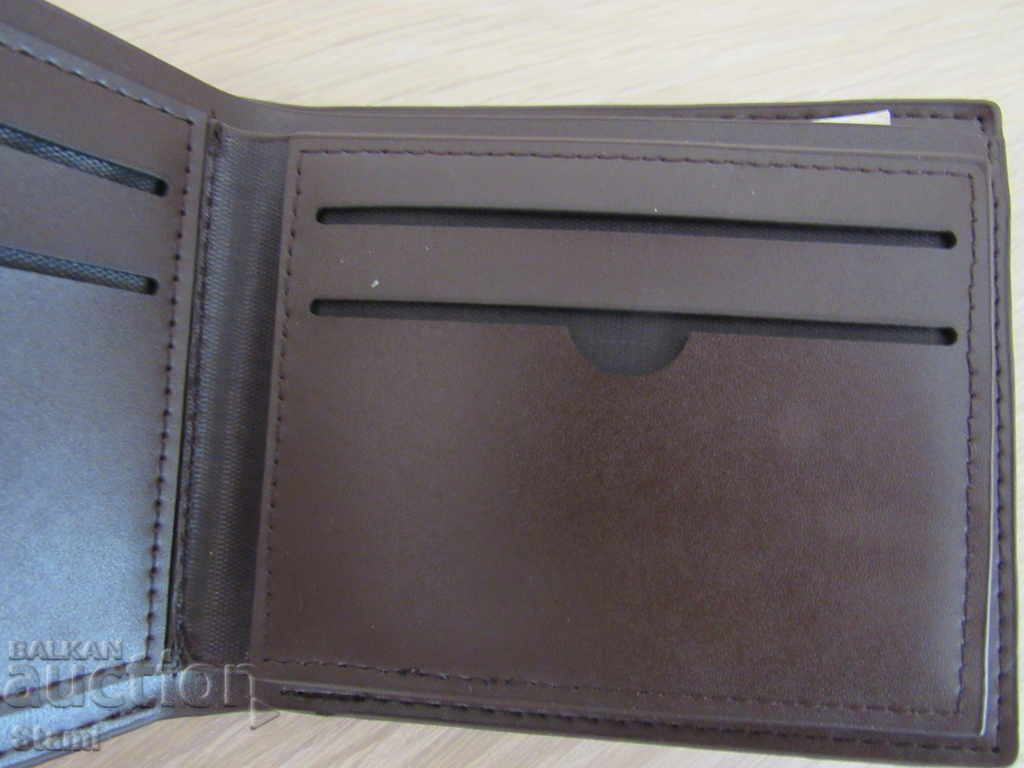 Men's wallet made of genuine leather-brown, new, Mongolia with price 52.00 BGN | € 26.59 Men's wallet made of genuine leather-brown, new, Mongolia with price 52.00 BGN | € 26.59