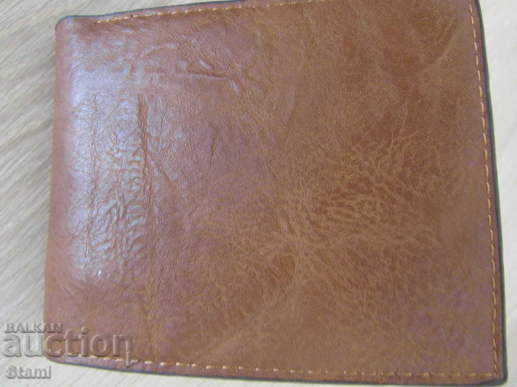 Men's wallet made of genuine leather-brown, new, Mongolia - 7 Men's wallet made of genuine leather-brown, new, Mongolia - 7