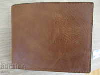 Men's wallet made of genuine leather-brown, new, Mongolia