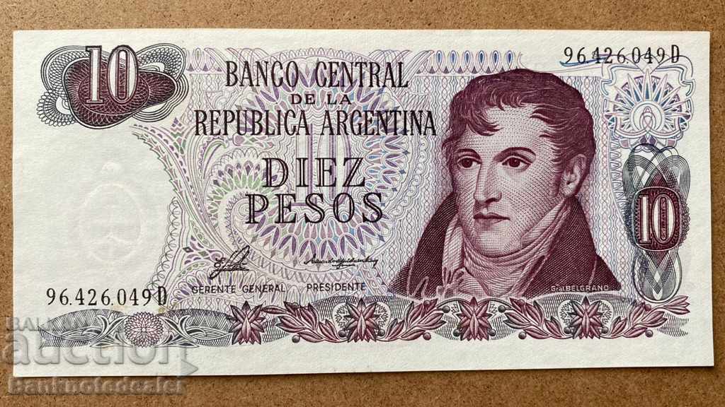 Argentina 10 Pesos 1976 Pick 300 Ref 6049 Uncirculated Argentina 10 Pesos 1976 Pick 300 Ref 6049 Uncirculated