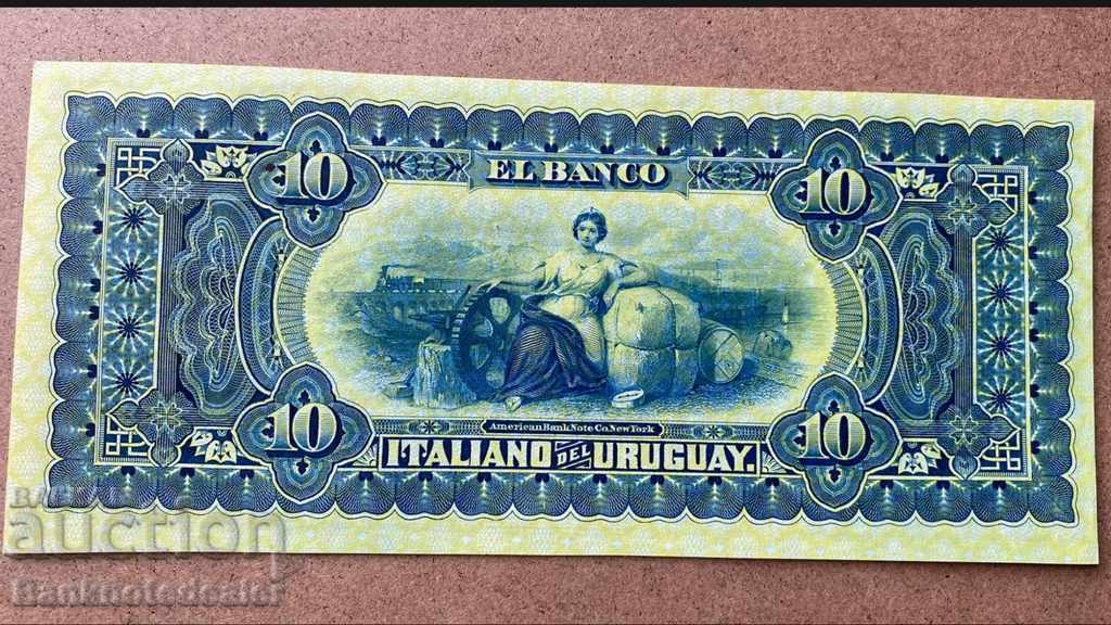 Uruguay El Banco Italiano 10 pesos 1887 Pick S212r Ref 48991 with price 325.00 BGN | € 166.17 Uruguay El Banco Italiano 10 pesos 1887 Pick S212r Ref 48991 with price 325.00 BGN | € 166.17