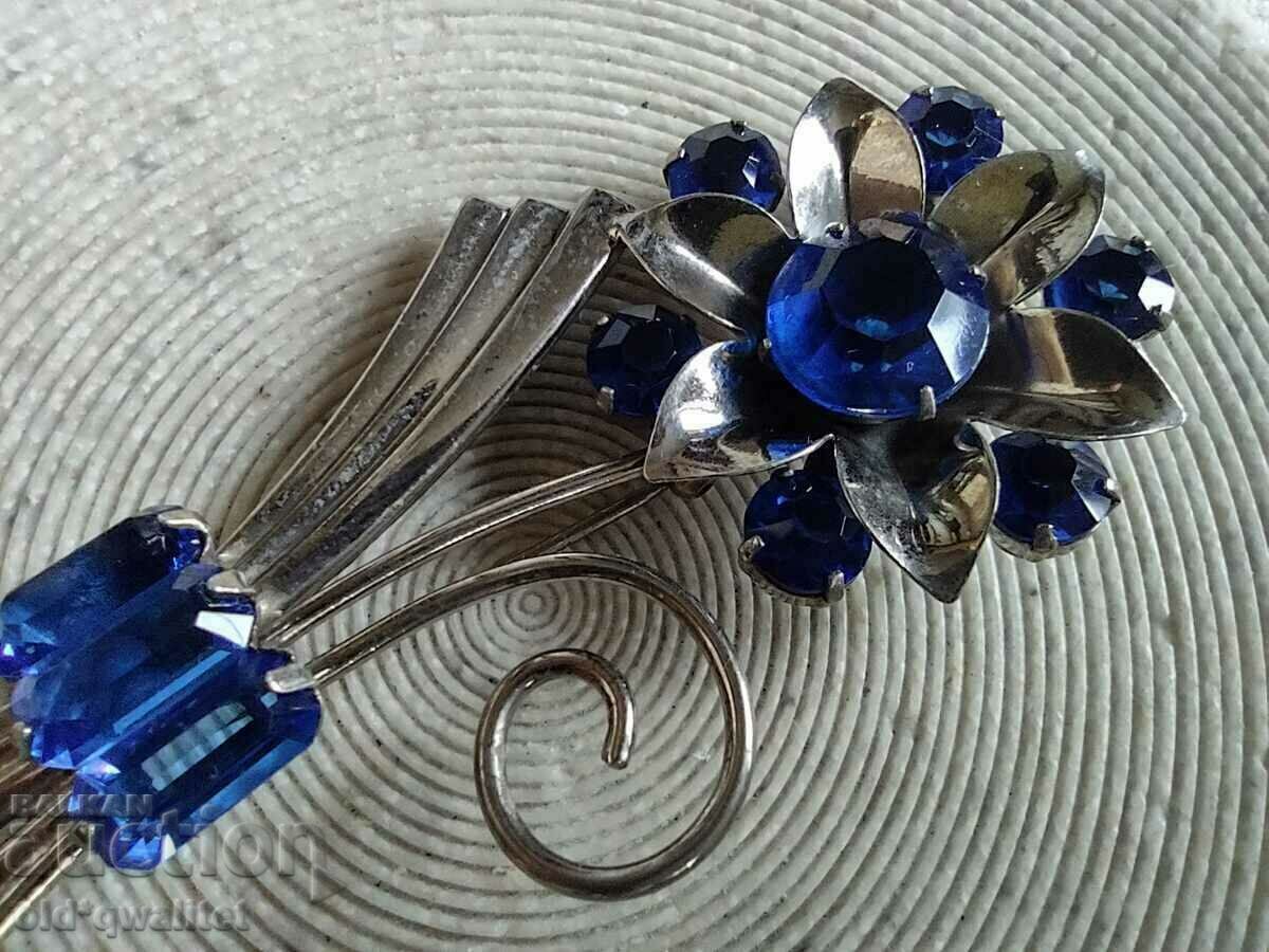 Auction  Unique large designer BROOCH, Coro Craft stamps