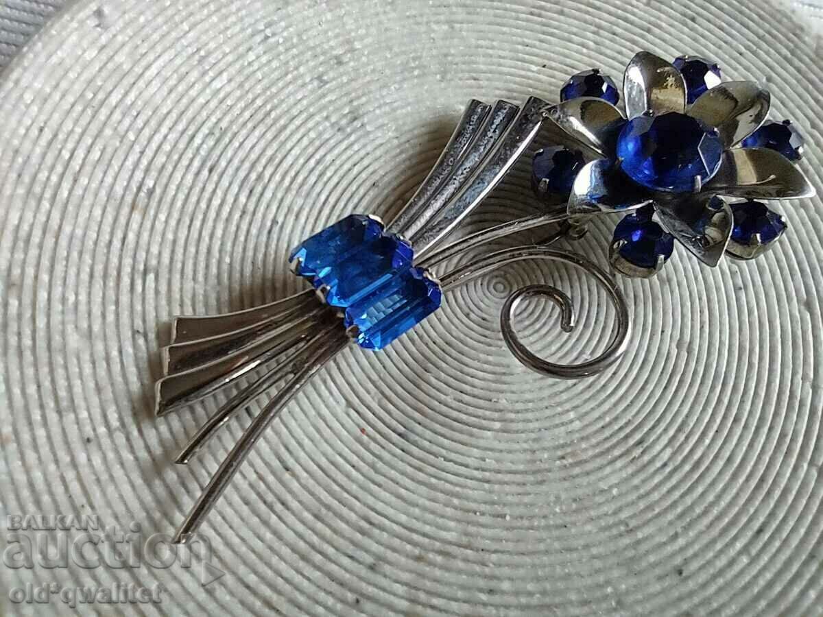 Unique large designer BROOCH, Coro Craft stamps - 5