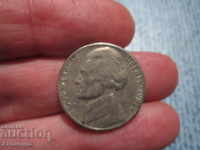 1981 год САЩ - 5 цента буква - D