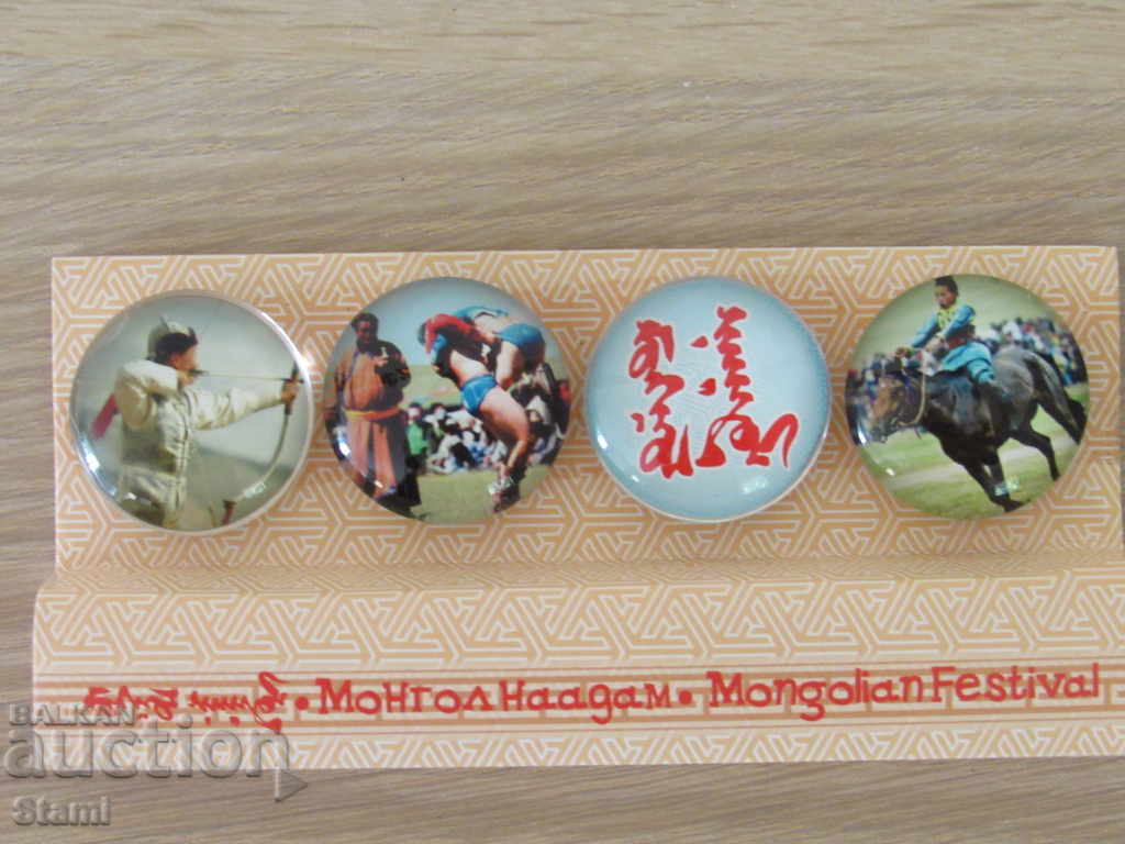 Set of 4 magnets from Mongolia-series-42 - 6