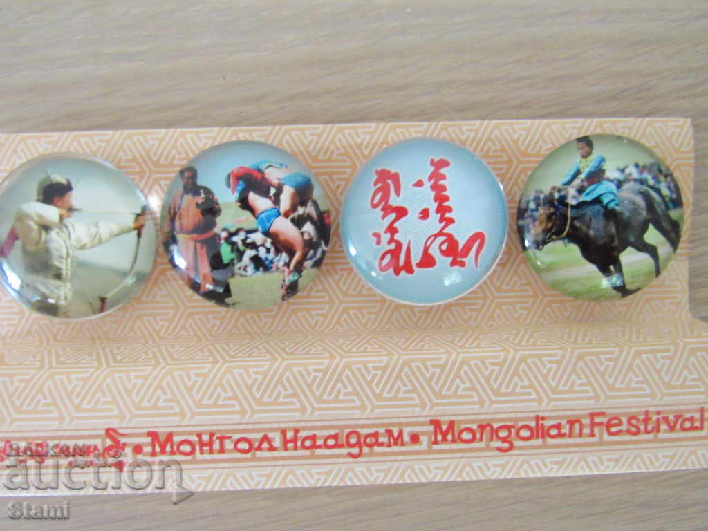 Set of 4 magnets from Mongolia-series-42 - 7