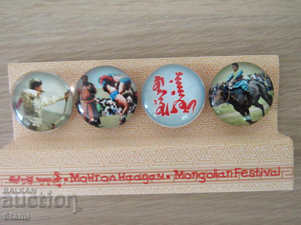 Set de 4 magneți din Mongolia-seria-42
