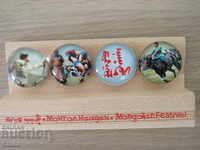 Set of 4 magnets from Mongolia-series-42