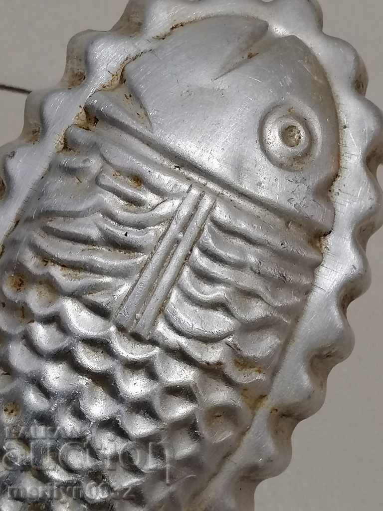 Aluminum vessel in the shape of a fish for a pond USSR 70s - 5