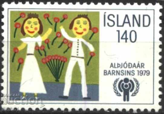 Pure stamp Anul Copilului Desen pentru copii 1979 din Islanda
