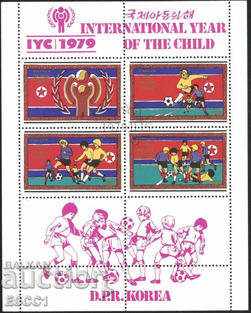 Επώνυμο μπλοκ Children Year of the Child 1979 Βόρεια Κορέα ΛΔΚ