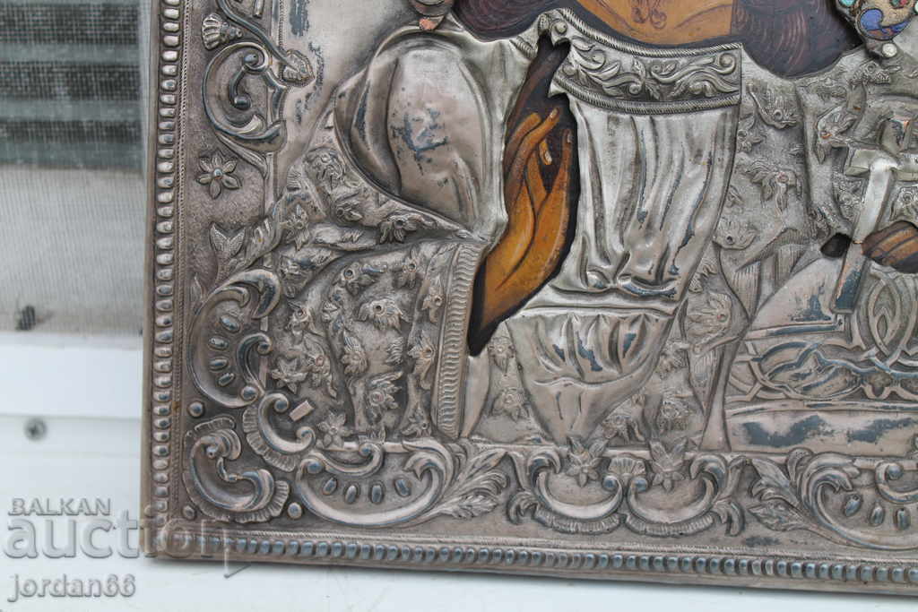 Russian icon-tempera / enamel silver plated with price 860.00 BGN | € 439.71