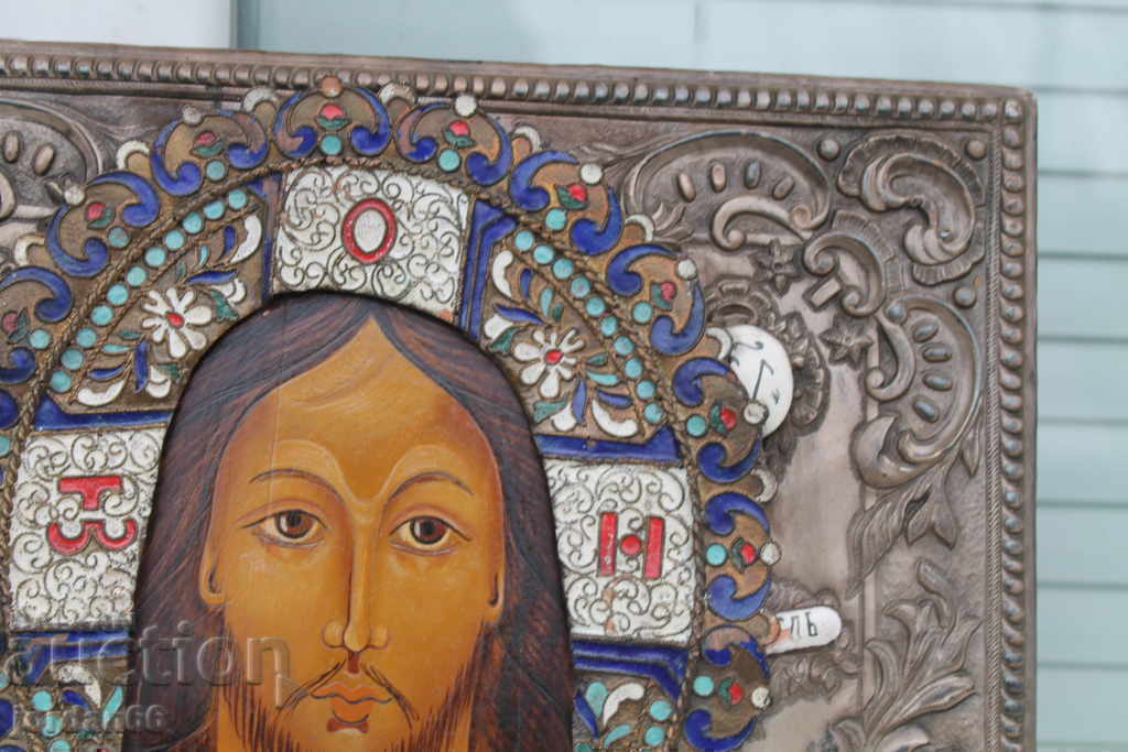 Russian icon-tempera / enamel silver plated - 5