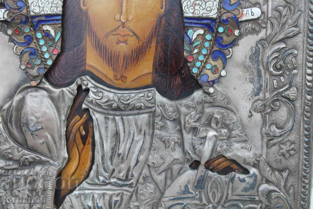 Russian icon-tempera / enamel silver plated - 6