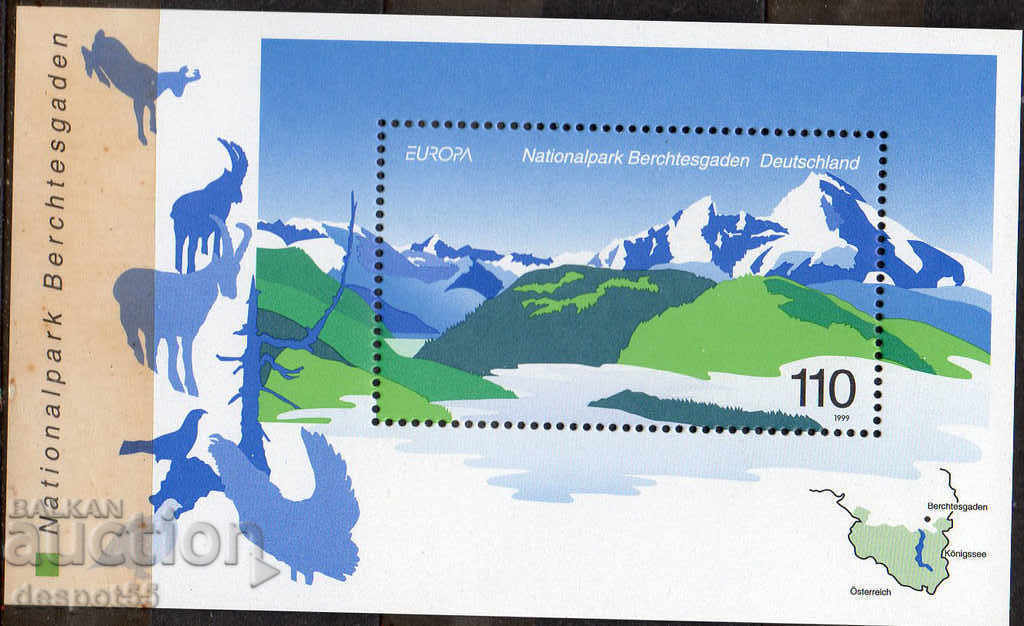 1999. Germany. Europe - nature reserves and parks + Block with price 2.30 BGN | € 1.18 1999. Germany. Europe - nature reserves and parks + Block with price 2.30 BGN | € 1.18