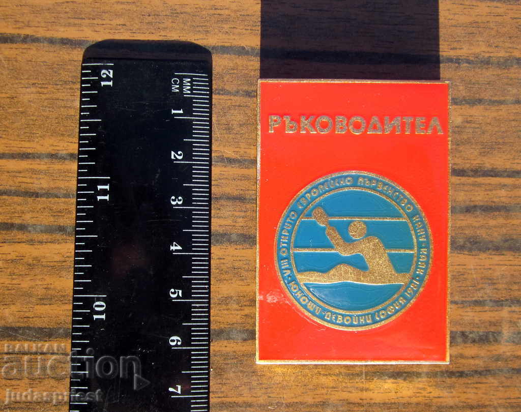Auction Bulgarian sports badge badge Head canoe kayak 1981 Auction Bulgarian sports badge badge Head canoe kayak 1981