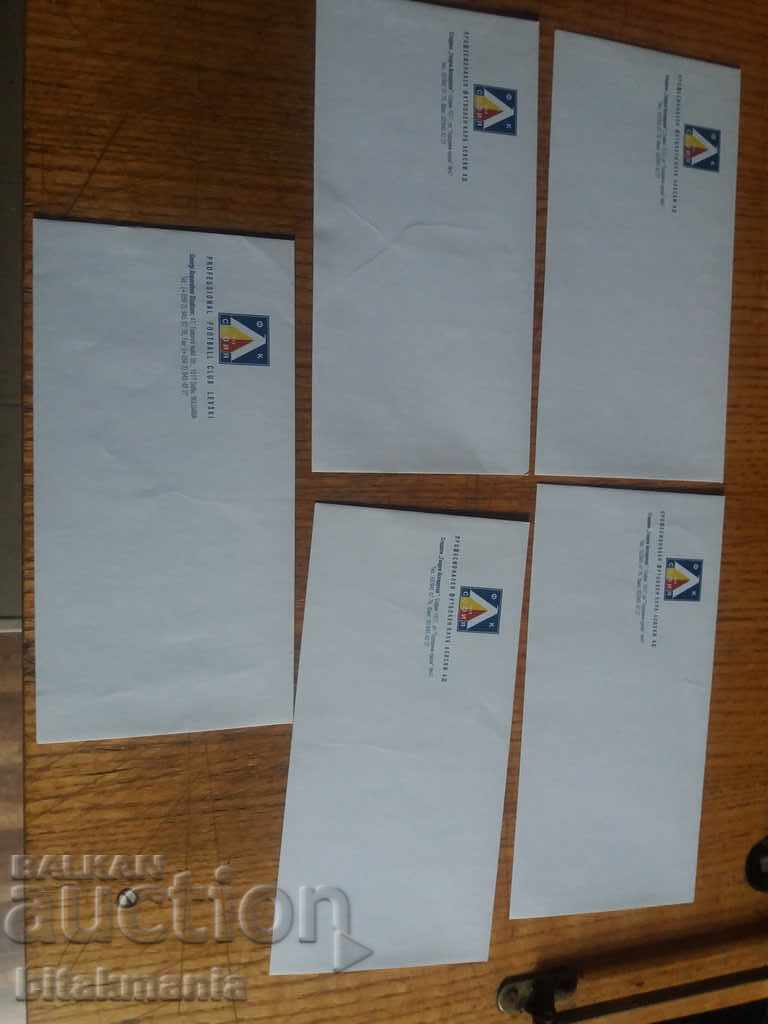 5 pcs. Envelopes LEVSKI football
