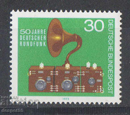 1973. GFR. 50th anniversary of German radio broadcasting.