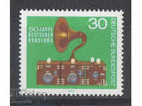 1973. GFR. 50th anniversary of German radio broadcasting.