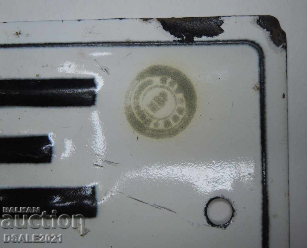 Delivery of Plate Social Enamel Car Registration Number PLEVEN Delivery of Plate Social Enamel Car Registration Number PLEVEN