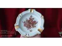 Ashtray with decorated gold, "Rose" - Bavaria, signature