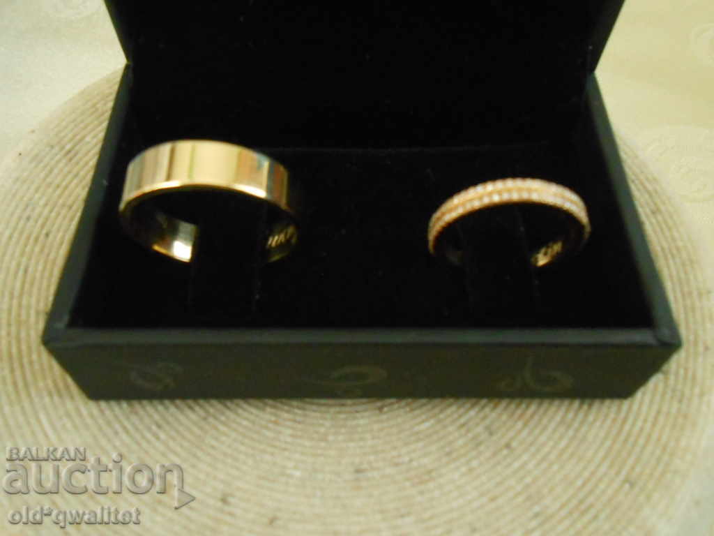 Годежен Златен пръстен 2 броя Злато 585 Диаманти СЕРТИФИКАТ