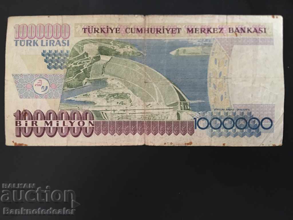 Turkey 1000000 Lirasi 1970 (2002) Pick 213 Ref 6313 with price 3.00 BGN | € 1.53 Turkey 1000000 Lirasi 1970 (2002) Pick 213 Ref 6313 with price 3.00 BGN | € 1.53