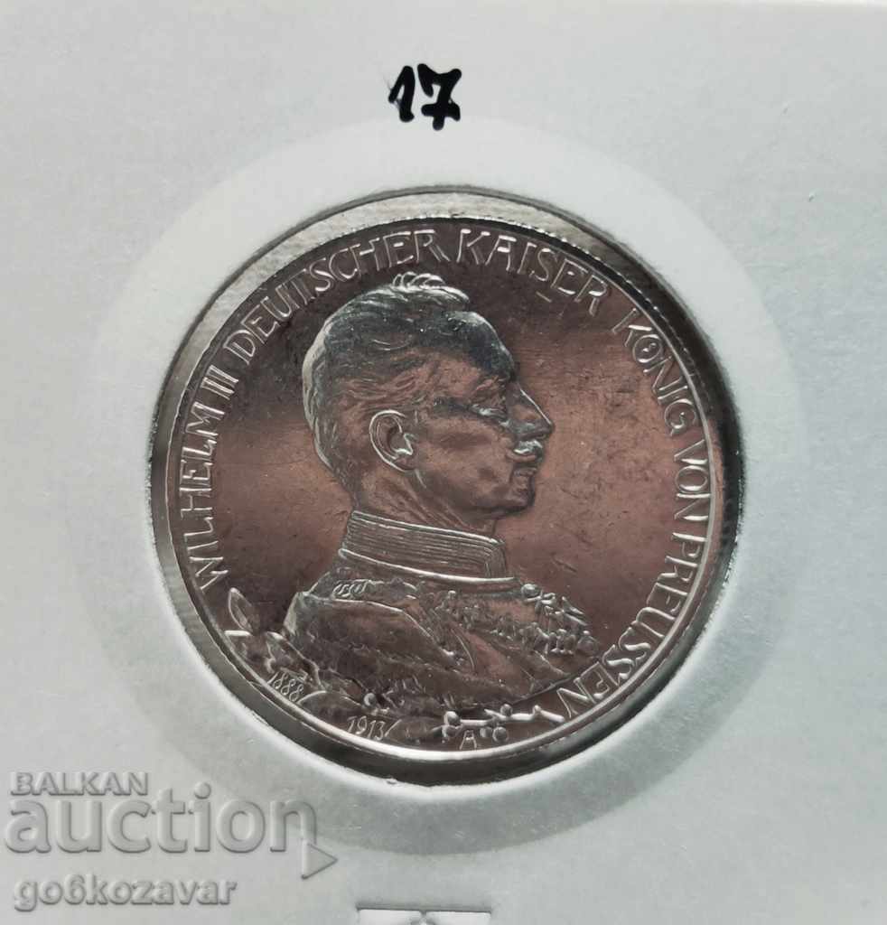 Германия Прусия 2, марки 1913г Сребро!