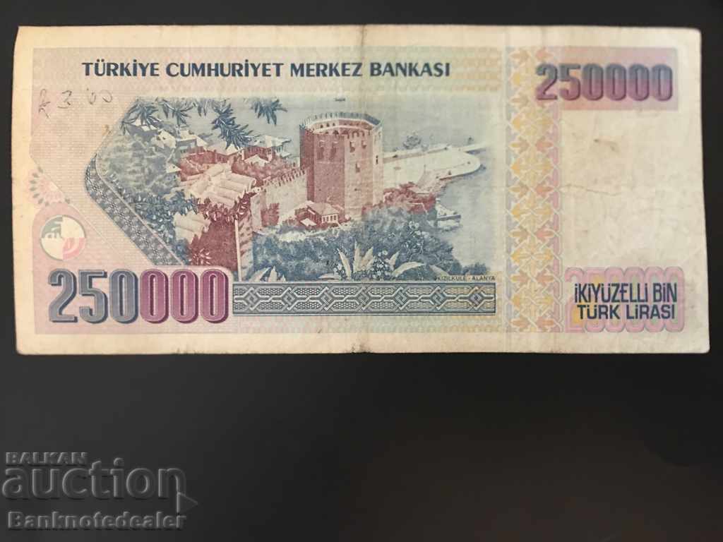 Turkey 250000 Lira 1970 (1992) Pick 207 Ref 4598 with price 12.00 BGN | € 6.14 Turkey 250000 Lira 1970 (1992) Pick 207 Ref 4598 with price 12.00 BGN | € 6.14