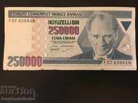 Turcia 250000 Lirasi 1970 (1998) Pick 211 Ref 8518