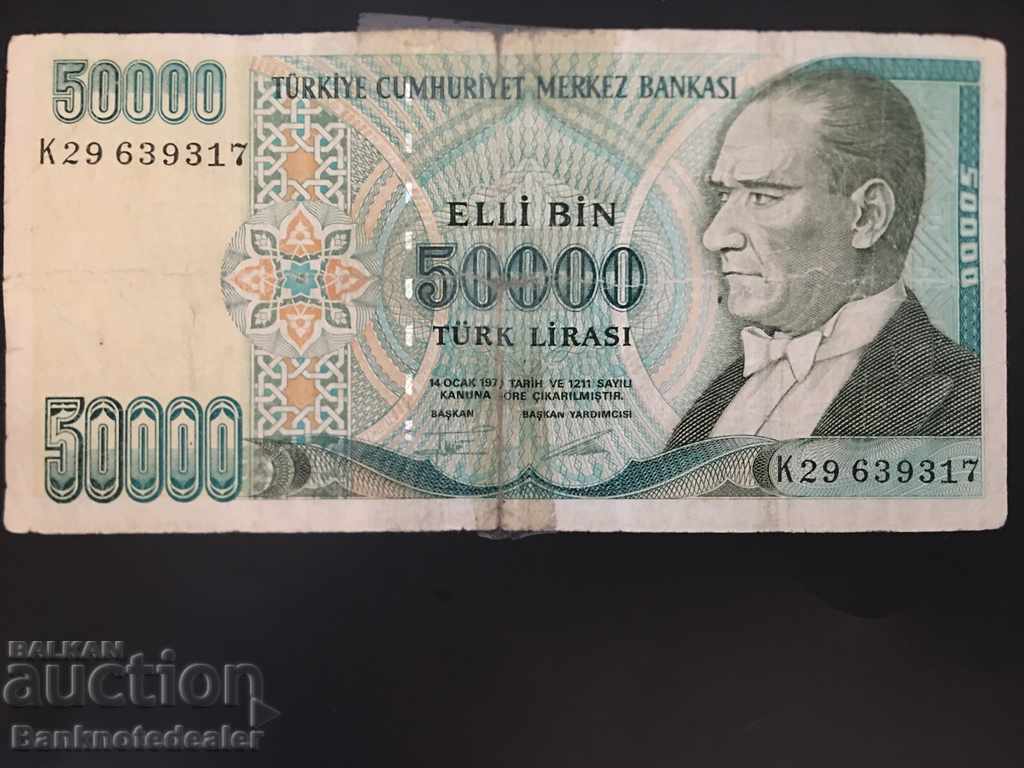 Turcia 5000 lire 1970 (1995) Pick 204 Ref 9317