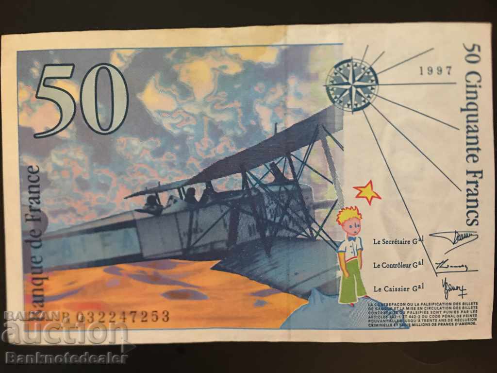 France 50 Francs 1997 Pick 157 Ref 7253 with price 20.00 BGN | € 10.23 France 50 Francs 1997 Pick 157 Ref 7253 with price 20.00 BGN | € 10.23