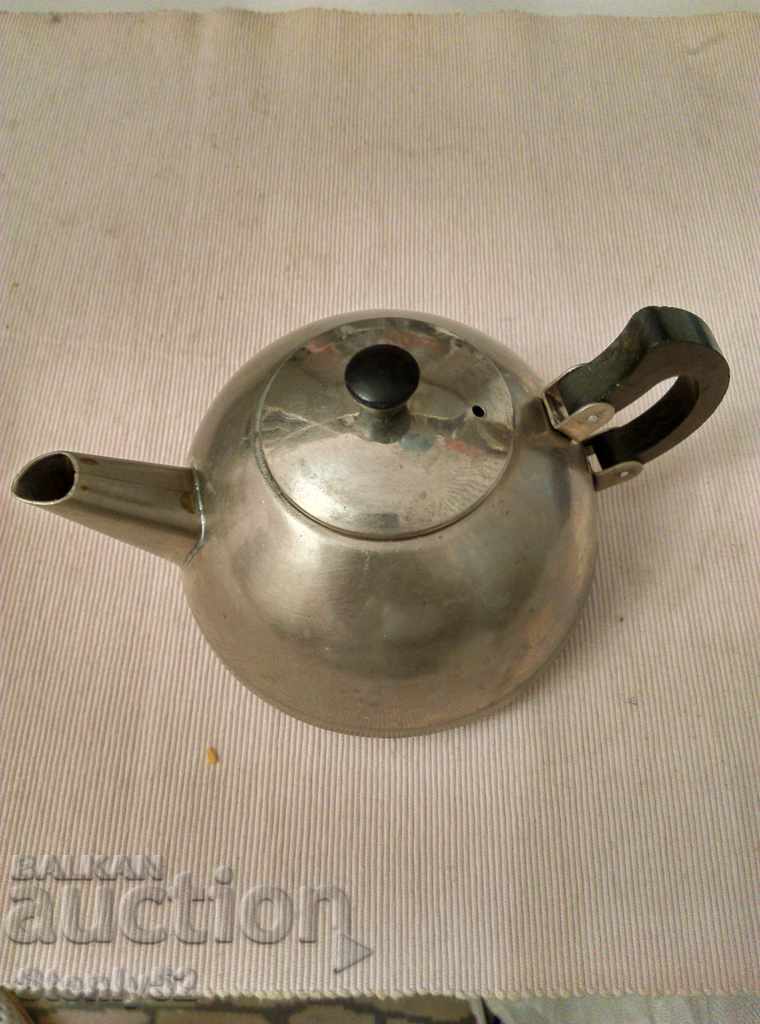 Kettle for heated Melchior brandy, tea infusion, from the USSR.
