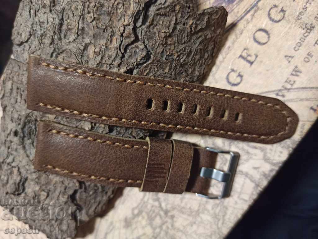 Leather watch strap 22mm Genuine leather handmade 760