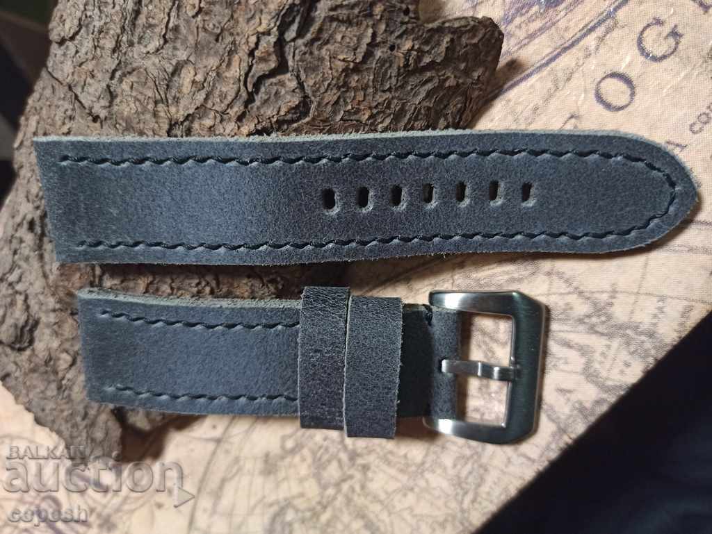 Leather watch strap 24mm Genuine leather by hand 765 with price 40.00 BGN | € 20.45 Leather watch strap 24mm Genuine leather by hand 765 with price 40.00 BGN | € 20.45