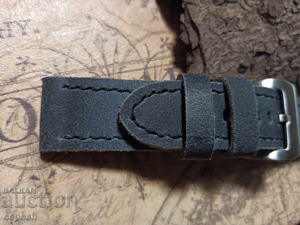 Delivery of Leather watch strap 24mm Genuine leather by hand 765 Delivery of Leather watch strap 24mm Genuine leather by hand 765