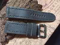 Leather watch strap 24mm Genuine leather by hand 765