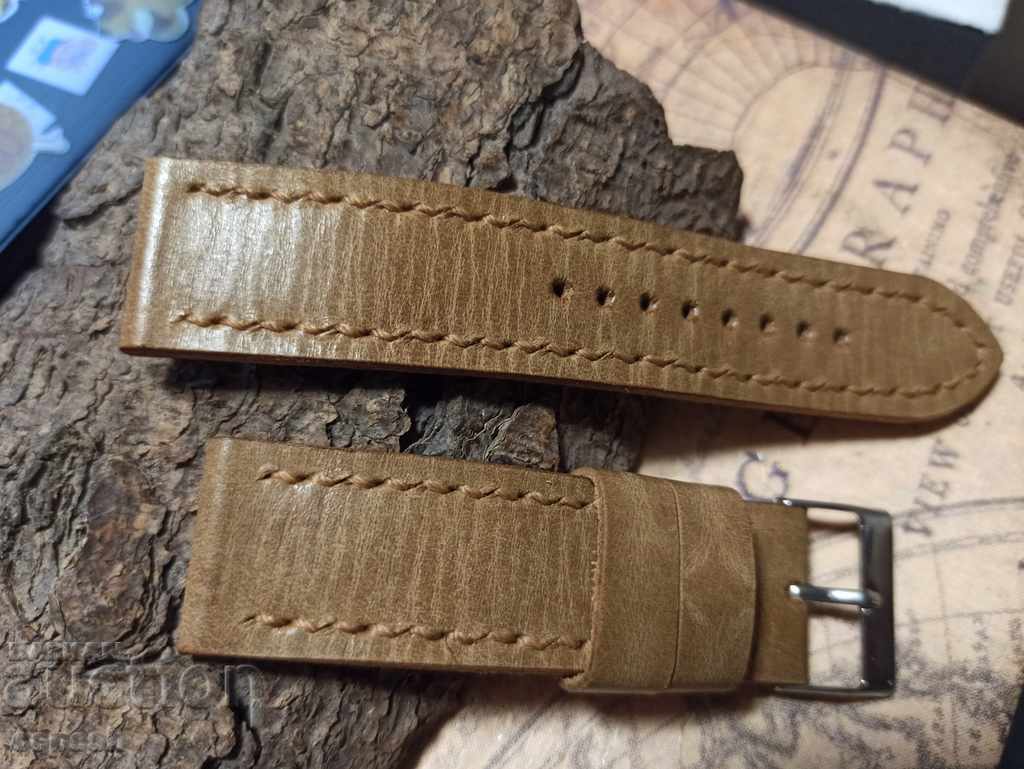 Leather watch strap 22mm Genuine leather by hand 775 with price 40.00 BGN | € 20.45 Leather watch strap 22mm Genuine leather by hand 775 with price 40.00 BGN | € 20.45