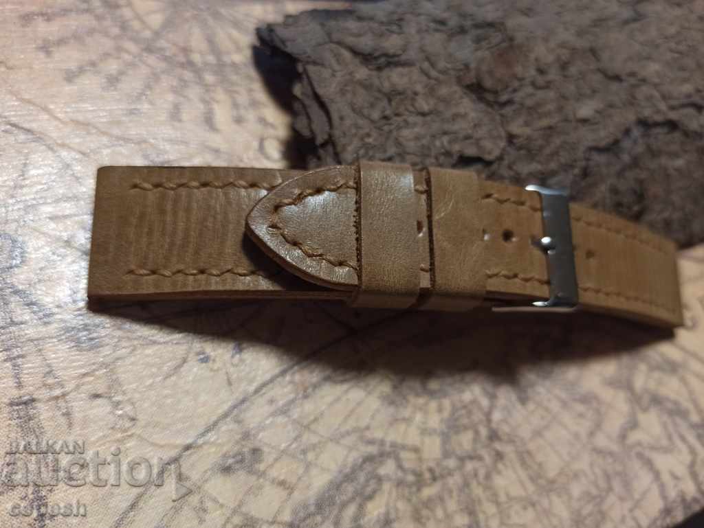 Delivery of Leather watch strap 22mm Genuine leather by hand 775 Delivery of Leather watch strap 22mm Genuine leather by hand 775